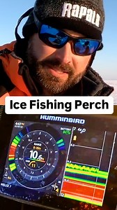 “Ice Fishing Jumbo Perch” on Leech Lake! That video is over 37 minutes long, link in the comments here. #humminbird | AnglingBuzz