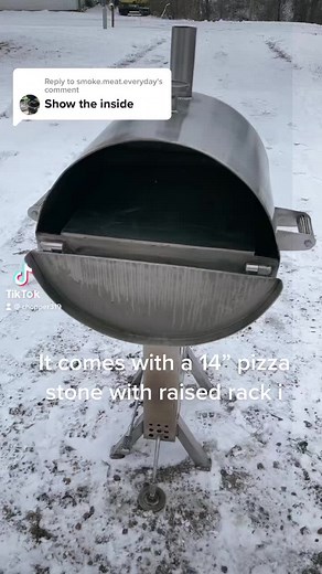 Replying to @smoke.meat.everyday here is the inside like you asked for #rocketstove #stainlesssteelrocketstove #onestallgarageshop #100percenthandbuilt #customfabrication #rocketstovepizzaoven #outdoorcooking #rocketstoveattachments