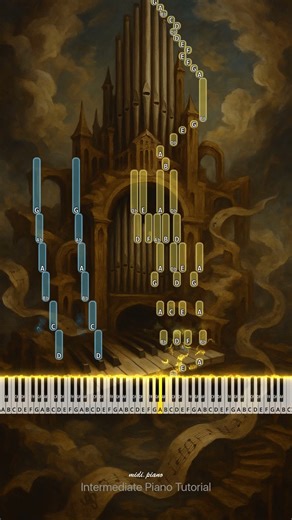 Toccata and Fugue in D Minor - Bach (Piano Version Tutorial) 🎹 #shorts