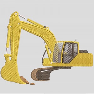 Excavator Digger Embroidery Design, Construction Truck Machine Embroidey File, Big Vehicle Embroidery Design for Boys, Instant Download, Pes - Etsy