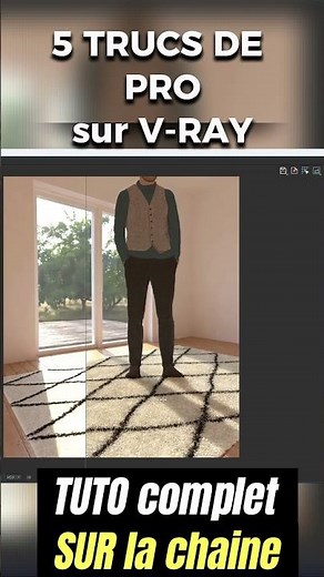 V-ray PRO Tip - Rugs with Vray FUR #sketchup #shorts #vray #vrayforsketchup