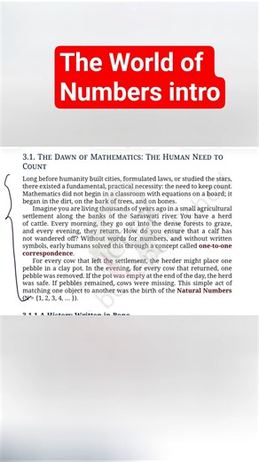 The World of Numbers Intro | The Dawn of Mathematics | The Human Need to Count