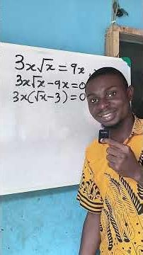 Learning algebraic radical equation #maths #mathematics #algebra