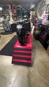 Harbor freight Pittsburgh 1000 pound motorcycle lift. #harley #mechanic #lift