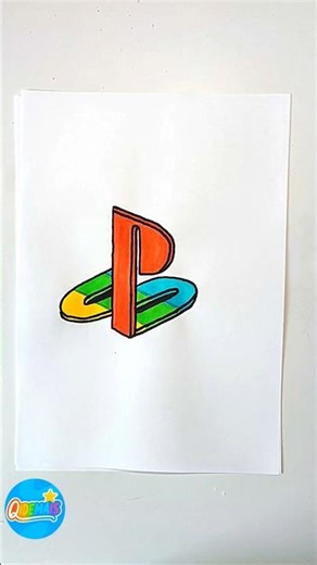 🎮✨Drawing the PlayStation Logo in Seconds 🎮✨