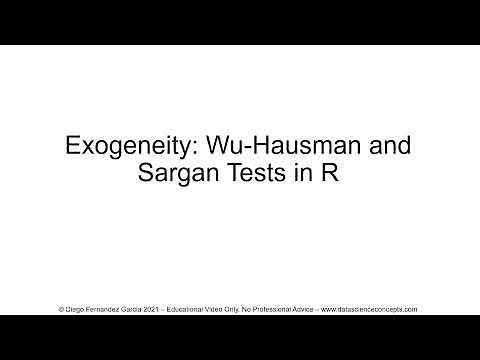 Exogeneity. Wu-Hausman and Sargan Tests in R