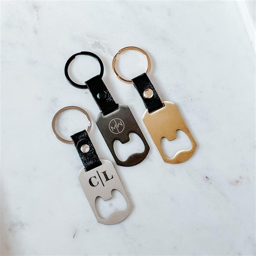 Custom Logo Bottle Opener Keychain for Business, Promotional Keychains With Logo, Brewery Merch, Bar Logo, Initial Personalized Keychain - Etsy