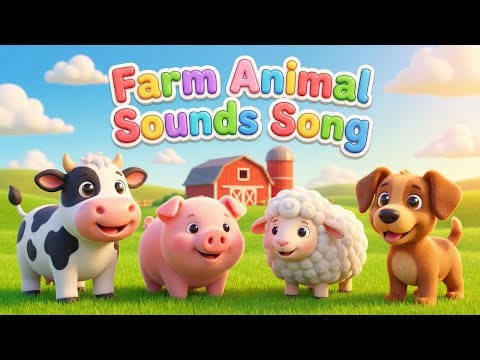 Farm Animal Sounds Song for Kids | Learn Moo, Oink & More 🐮🐷🐑