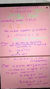 graph of Quadratic Equation step by step #maths