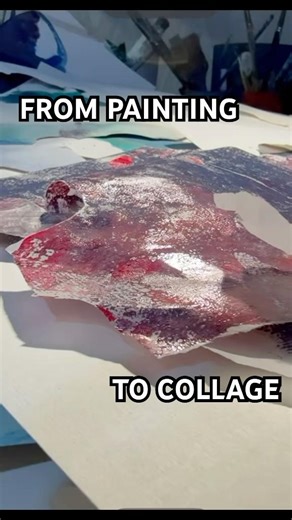 How I Turn My Paintings into Collage Art | Artist Process