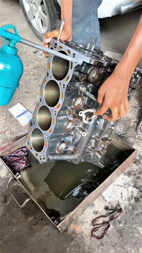 Engine Block Cleaning For Rebuilt! #engineblock #rxmechanic #mechaniclife #enginerebuild