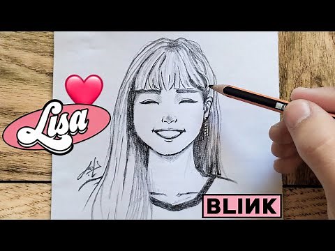 How to Draw Lisa | Blackpink Sketch Tutorial -Step by Step-