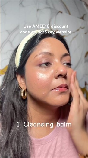 Getting UNREADY using my favourite products #doublecleansing dot &key coupon code:AMEE10 #shorts