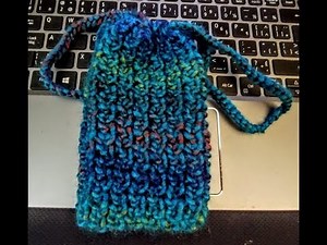 Sponge Twist Stitch Draw String Bag or Gift Bag or Soap Sack Loom Knit Easy