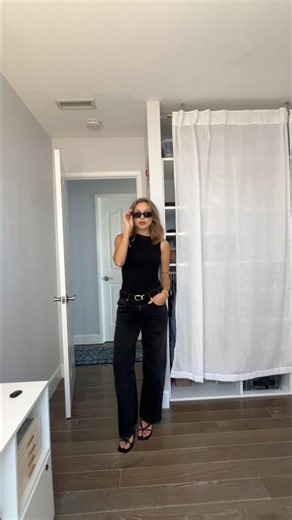 Styling my fave black baggy jeans 5 different ways