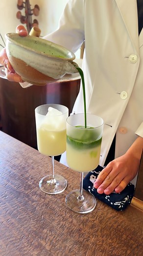 抹茶ラテではなく抹茶ヨーグルト🍵 📍福岡 / 天神 【店名】万 yorozu 【時間】12:00～24:00 【定休】水曜日 #福岡グルメ #japanesefood