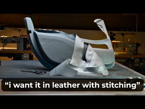 wide leather package door card. process in little workshop