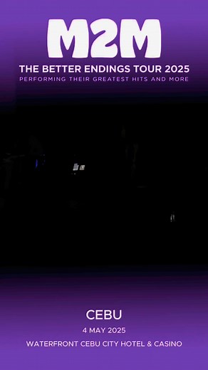 M2M: The Better Endings Tour 2025! The Norwegian pop duo M2M captivated the audience at the Waterfront Cebu City Hotel and Casino with a truly unforgettable evening.Experience the highlights from yesterday’s concert as Marit and Marion brought their timeless hits back to the stage.Thank you to everyone who joined us and made the night so special. #TheBetterEndingsTour2025 #M2MinCebu #90sPopIcons #ConcertHighlights #WaterfrontCebu #WaterfrontHotels | Waterfront Cebu City Hotel and Casino