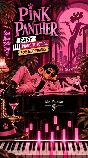 Pink Panther theme - Easy Piano (Beginner)