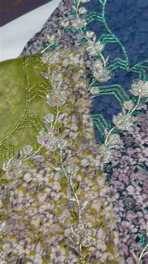 ✨ Digital Cotton – Elegant Embroidery with Chain Work قطن ديجيتال – شغل تطريز مع سلسلة بتفاصيل راقية