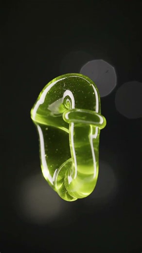 Mesmerizing Green Slime Morphing 💚✨ (4K) #Shorts