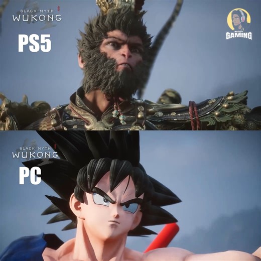 BITOY Gaming on Instagram: "Black Myth Wukong PS5 vs PC(Goku Mod) #blackmythwukong #pcgaming #gamers #fblifestyle #PS5"