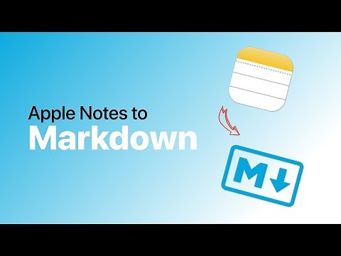 How to Export Apple Notes in Markdown Format