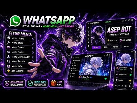 SC BOT WA MD TERBARU 2026 NO ENC 100 % MENU BRAT MENU STIKER MENU HD FULL FITUR 1450 ANTI BACKDROP