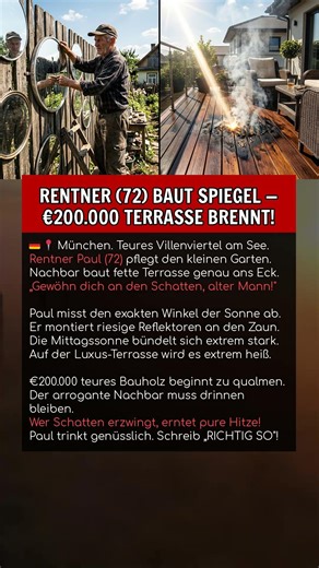 RENTNER (72) BAUT SPIEGEL — €200.000 TERRASSE BRENNT!