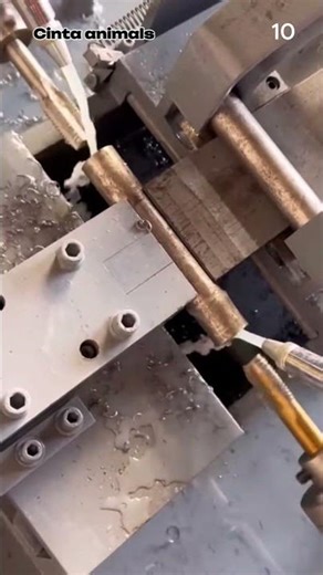 The process of making thread patterns on iron using a sophisticated automatic machine #shorts