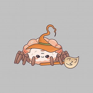 Cartoon Clipart Halloween Spider Illustration. Cute Clip Art...