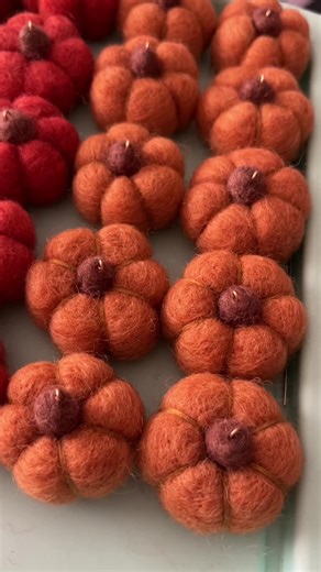 pumpkin earrings launching friday! September 1st at 10am pst #fyp #spookyseason #pumpkin #needlefelting