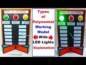 types of polynomials working model with led lights | howtofunda