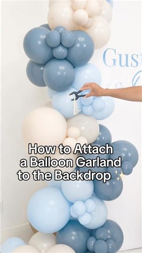 How to Attach a Balloon Garland to a Fabric Backdrop 🎈 | Easy DIY Party Decor Hack