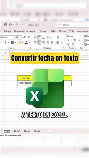 Convertir fecha a texto en Excel ✅ #youtubeshorts #excel #subscribe #windows #word