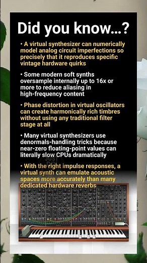 Virtual synthesizer secrets: digital sound design facts that will surprise you