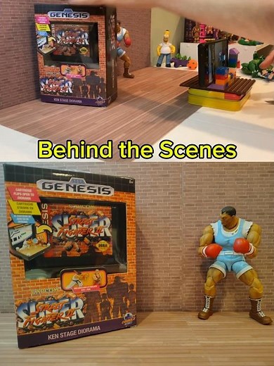 Behind the Scenes Sega Genesis Street Fighter II Diorama Stop Motion Unboxing