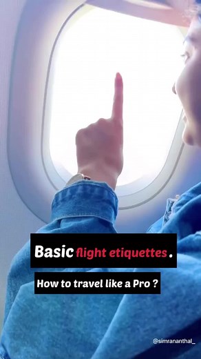 How to travel like a pro Inflight ? ✈️-For takeoff & landing, window shades be in open position-you never know when you see something unusual outside (it’s for your safety)Though you can get water in plane but its always beneficial to carry your own water bottle to avoid pressing call bells.-you need something,press the call bell to get attention of the crew, however don’t misuse it to annoy cabin crew.- Close the tray table during taxi takeoff landing or when not in use for safety purpose.- MOS