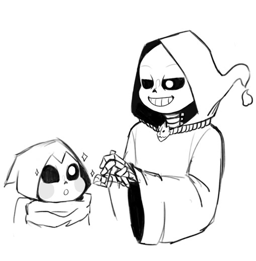 Reaper Sans and Goth Sans Undertale AU Fan Art