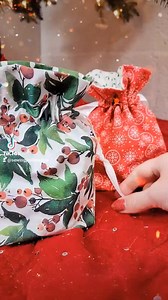 Need a gift bag for the holidays?! Make your own! Follow this EASY tutorial! For the full tutorial, make sure to visit our YouTube channel - Sewing Parts Online :) #sew #sewing #sewingproject #christmas | Sewing Parts Online