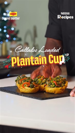Plantain lovers, this one is pure holiday joy. Soft, sweet cups filled with rich callaloo that taste like both Sunday dinner and Christmas day at once. 💛🌿 These small bites bring major personality to the table. Drop them at Christmas dinner and watch everyone circle back for seconds. #MeAndMaggi #SoGoodTogether #MaggiJM | MAGGI