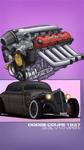 Initial® Clip on Instagram: "The Viper’s 8.3L V10… not just an engine, but a statement of pure, unfiltered power. Engine Animation specially made for car owner @thehuntertravis Thanks for commissions🫱🏼‍🫲🏽 #dodge #ratrod #viper #dodgecoupe #mopar #V10 #V10enigne #musclecar #classiccars #engine #engineanimation #performance #tuning #tuned #tuner #petrolhead #motorsport #horsepower #turbo #turbocharged #racecar #drift #automobile #cargram #carlifestyle #carculture #carmodification #modification