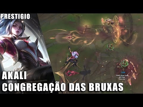 Akali Congregação das Bruxas de PRESTIGIO Skin Spotlight PREVIA