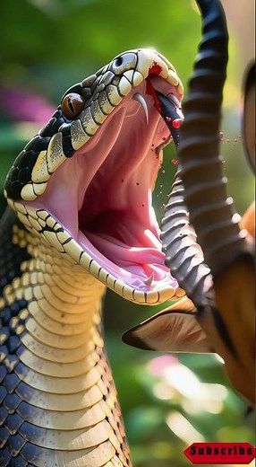 ⚡A Giant Snake Attacks an Antelope! 😱 But Gets Pierced Through the Jaw! 💥