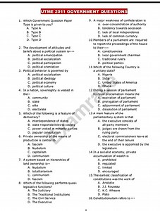 UTME 2011 GOVERNMENT QUESTIONSWhich Government Question Paper ... | Filo