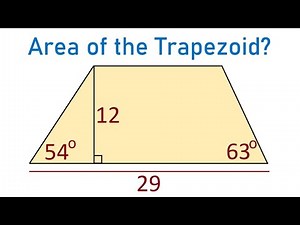 Find the Area of the Trapezoid, Given Two Angles, the Lower Base, and the Height