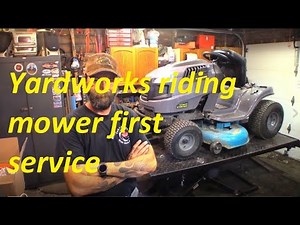 Yardworks riding mower first service