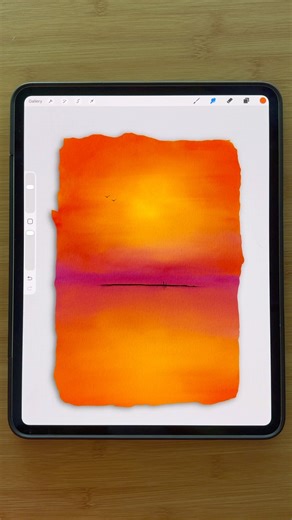 Procreate beginner landscape #procreatetutorials #procreate #beginnerarttips #digitalart