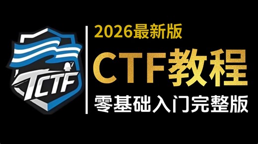 【全298集】CTF零基础入门完整版教程，赛前必看！刷完直接打ctf比赛/网络安全/信息安全/CTF夺旗/CTFweb/密码学