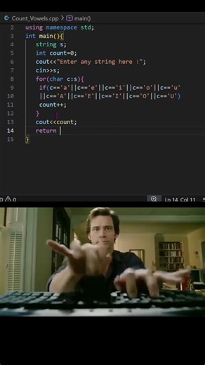 Count Vowels in a String 😳 Easy Question, Silly Mistakes 🔥#viral #coding #shorts